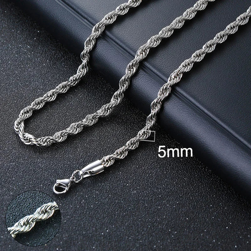 Vnox Cuban Chain Necklace  Stainless Steel Unisex