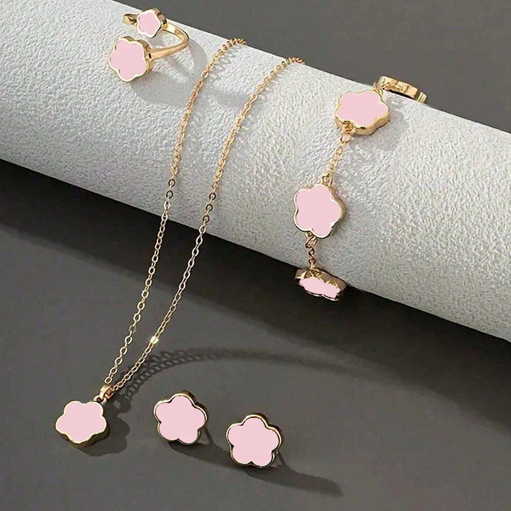3PCS Clover Flower Jewelry Set for Women.