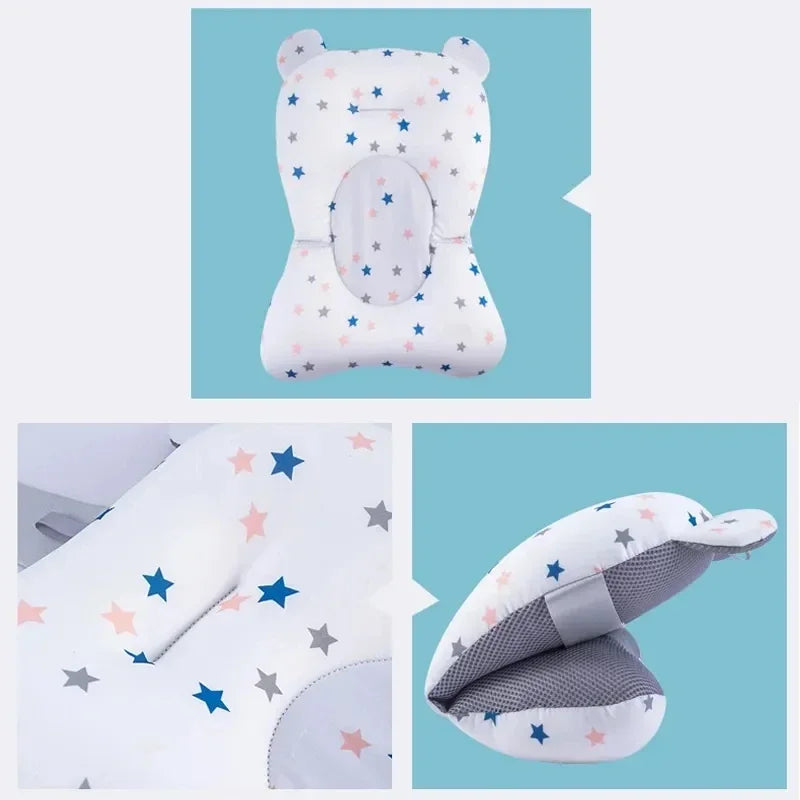 Foldable Baby Bath Support  Adjustable Floating Newborn Cushion