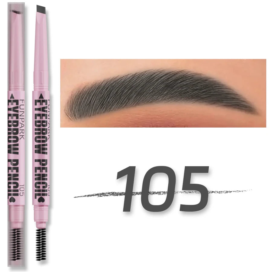 2-in-1 Eyebrow Pencil & Brush Waterproof, Tattoo Effect, Long-Lasting