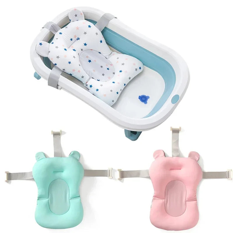 Foldable Baby Bath Support  Adjustable Floating Newborn Cushion