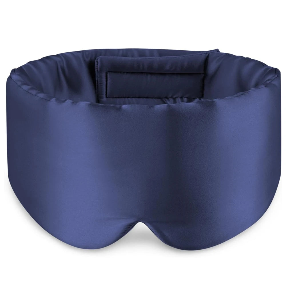100% Mulberry Silk Sleep Mask, Soft, Padded & Light-Blocking.