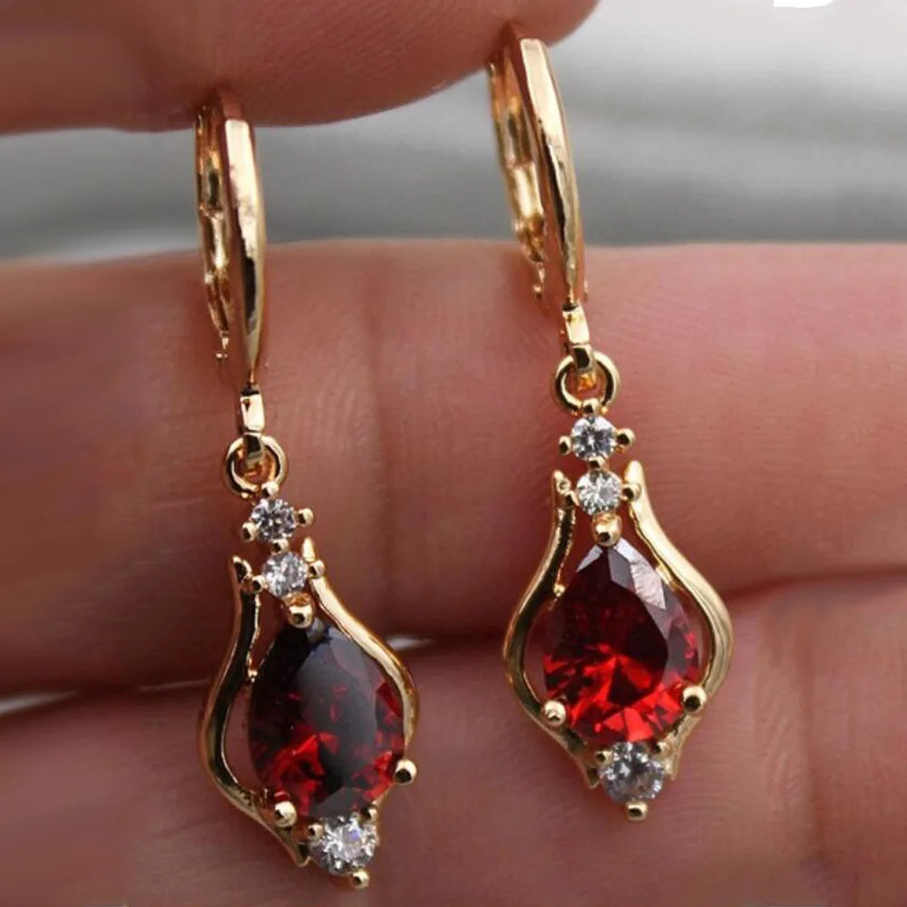 Elegant Multicolor Zircon Drop Earrings for Any Occasion