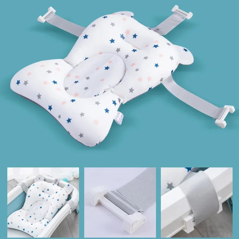 Foldable Baby Bath Support  Adjustable Floating Newborn Cushion