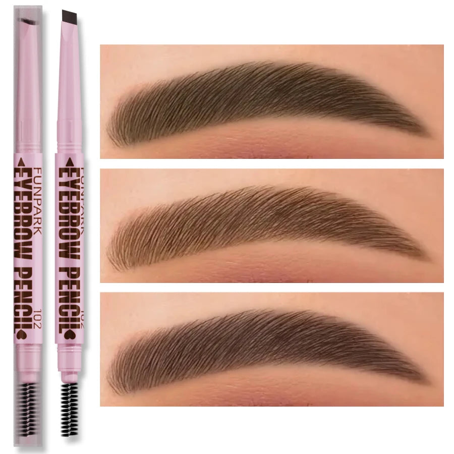 2-in-1 Eyebrow Pencil & Brush Waterproof, Tattoo Effect, Long-Lasting