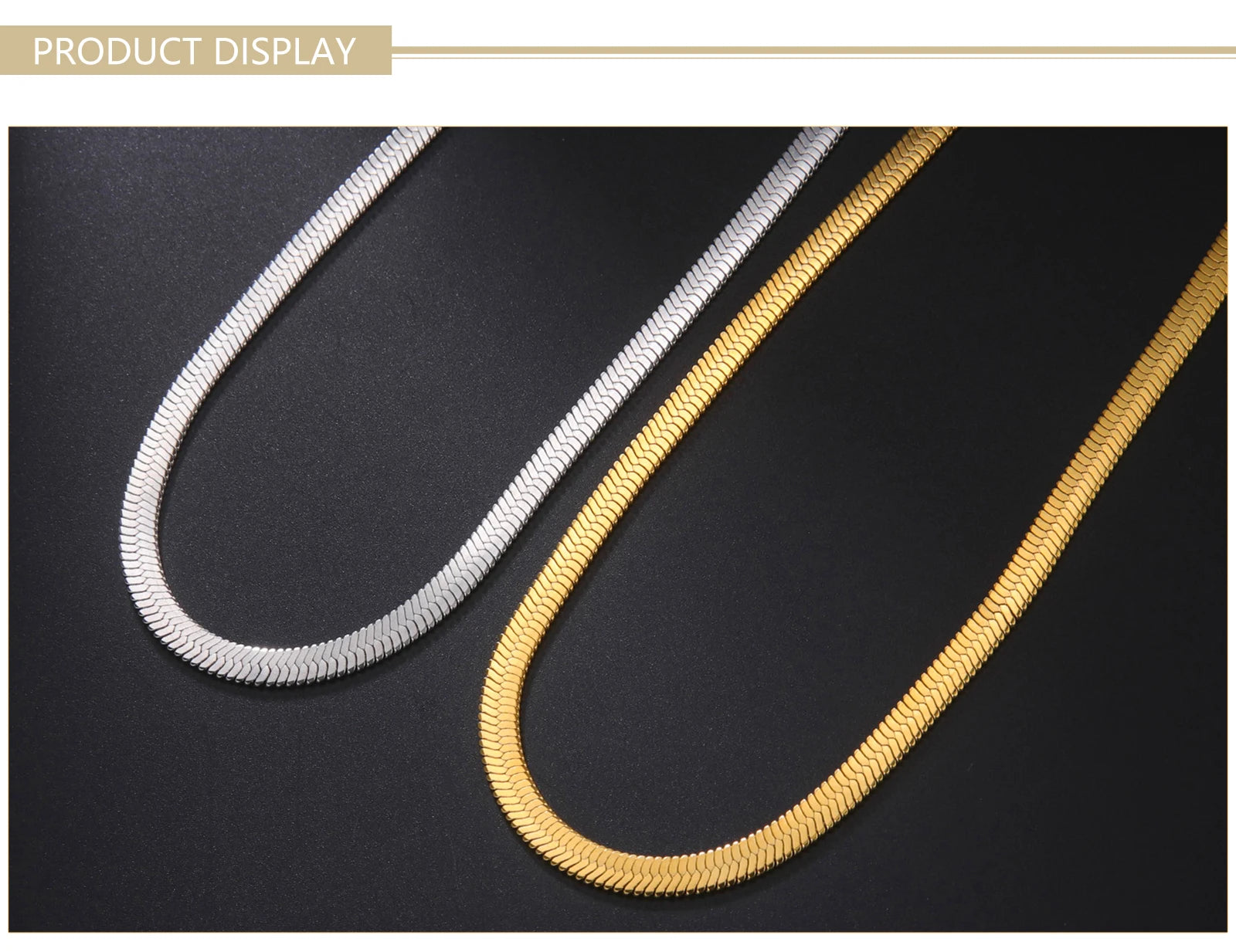 Gold Stainless Steel Snake Chain Choker – Unisex