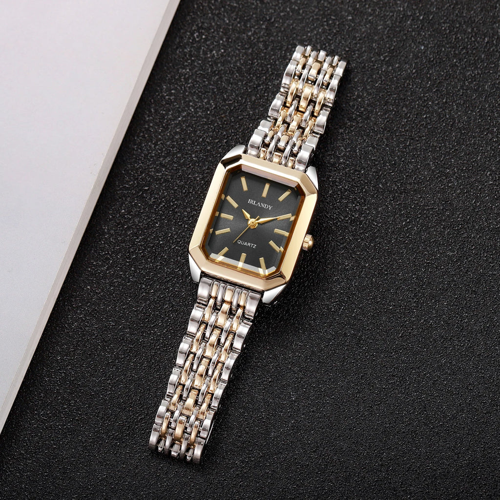 Fashion Rectangle Women’s Steel Strap Quartz Watch (Without Box)