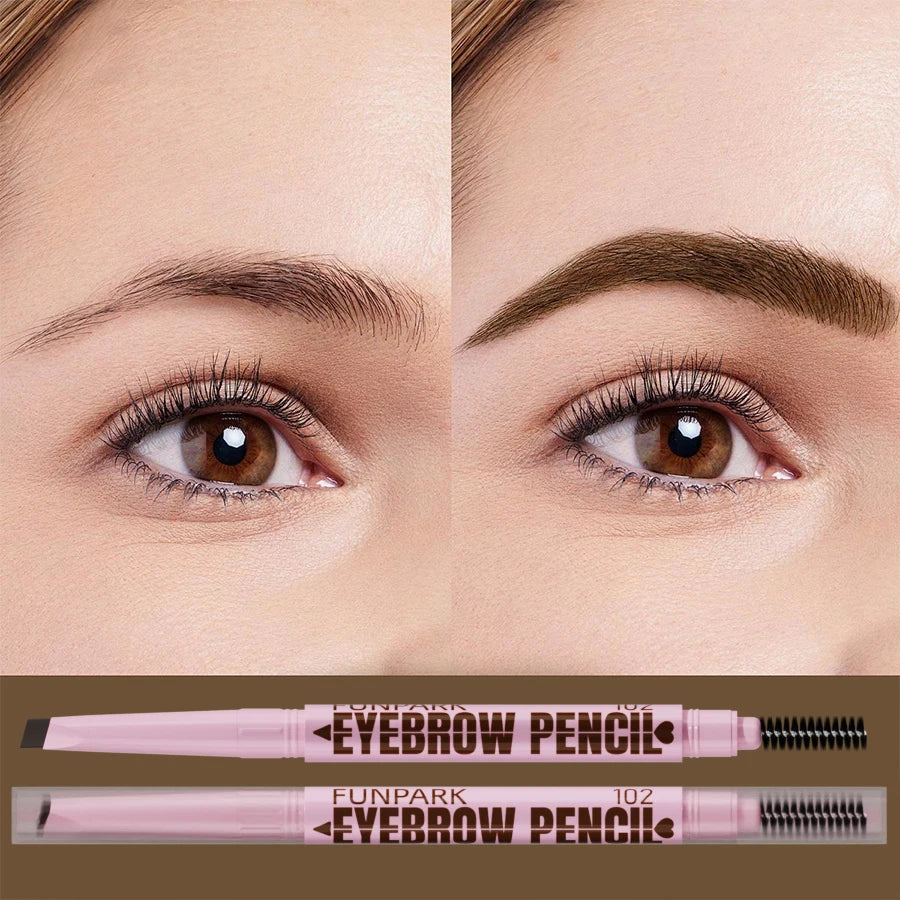 2-in-1 Eyebrow Pencil & Brush Waterproof, Tattoo Effect, Long-Lasting
