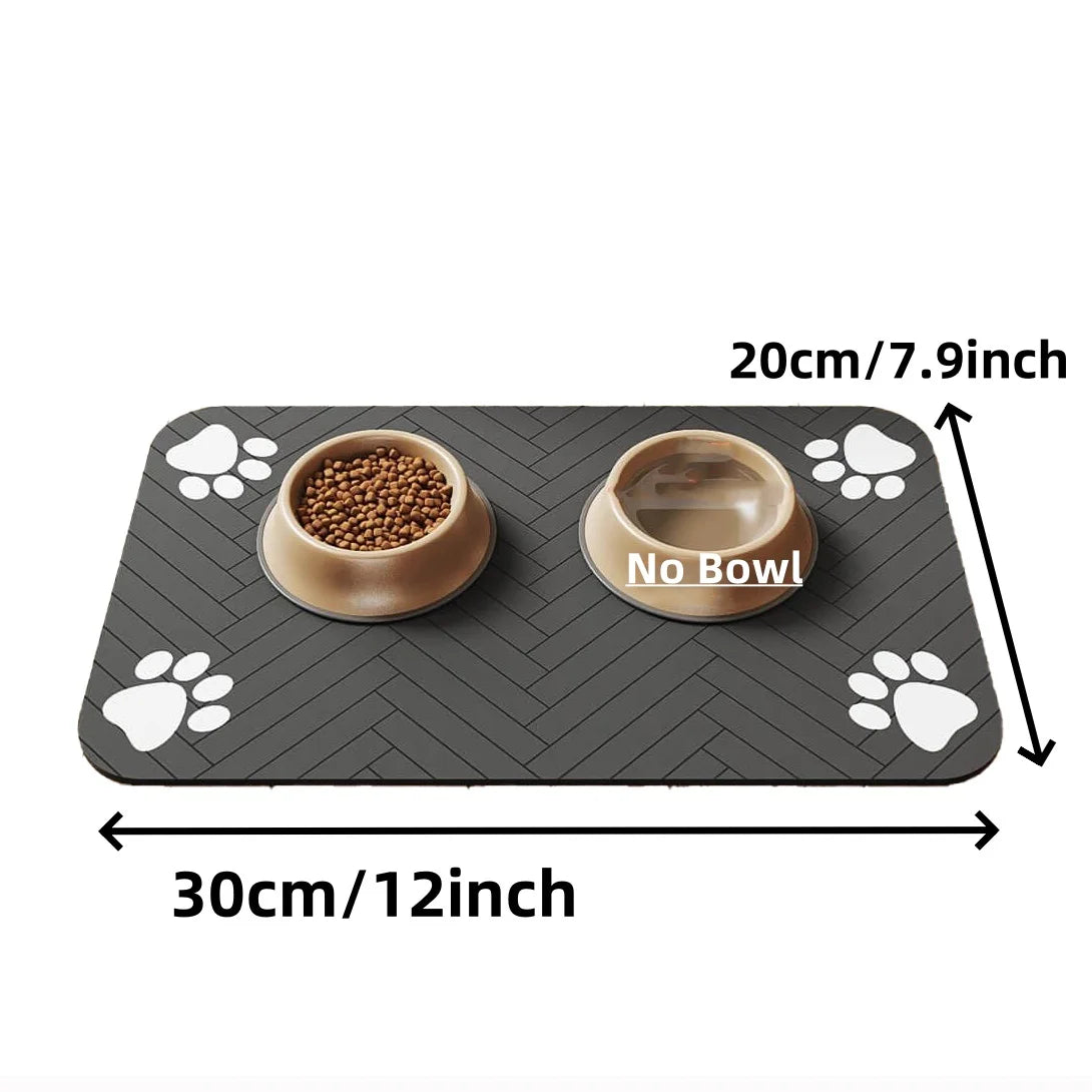 Absorbent Pet Feeding Mat – Waterproof, Quick-Dry for Dog & Cat Bowls