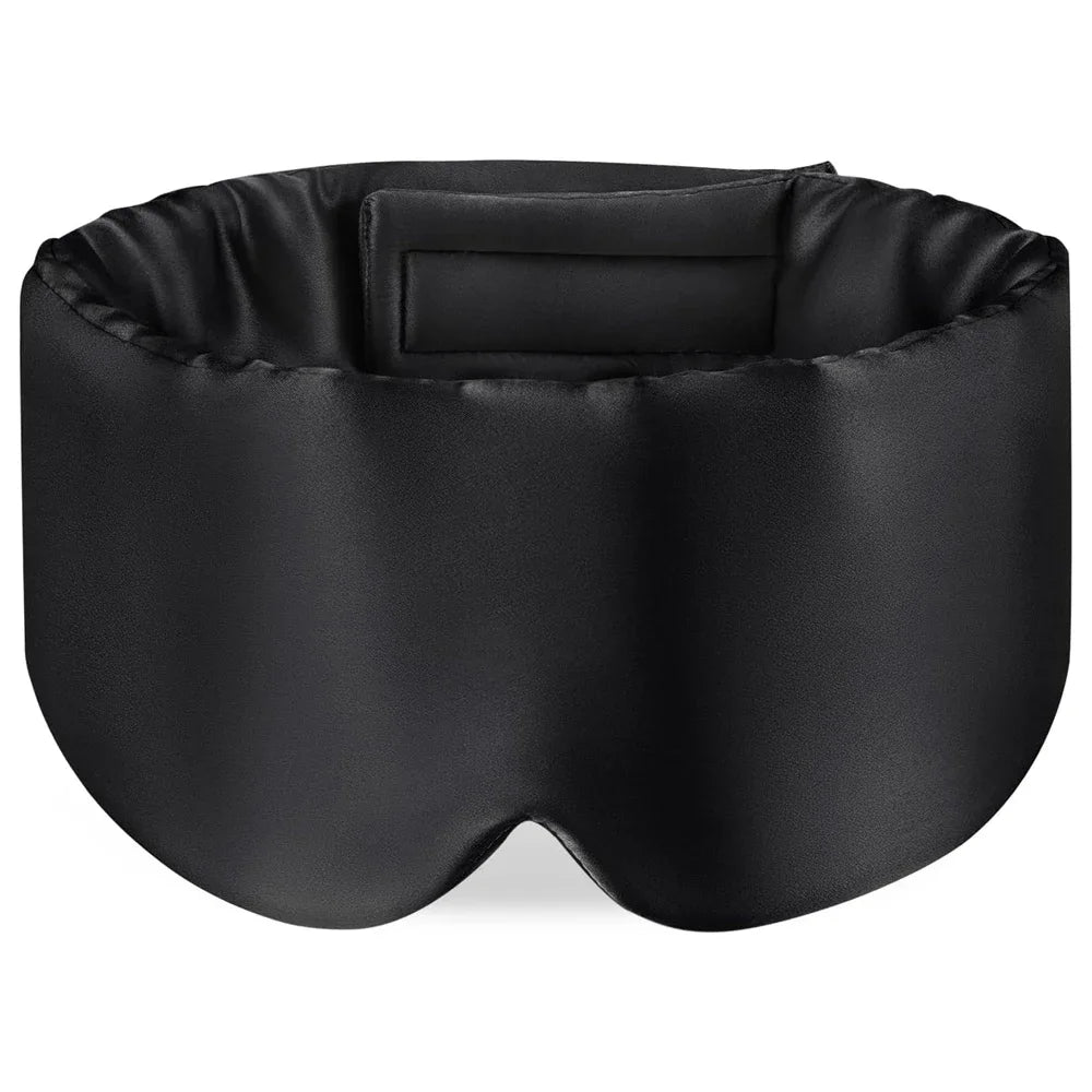 100% Mulberry Silk Sleep Mask, Soft, Padded & Light-Blocking.