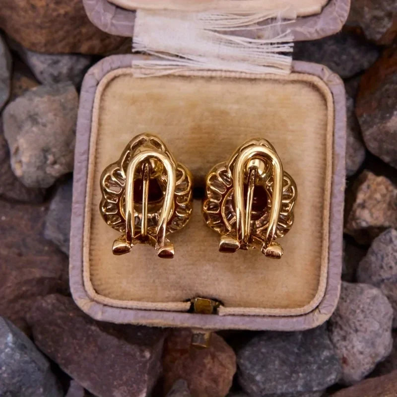 Luxury White Zirconia Earrings Elegant Vintage Style