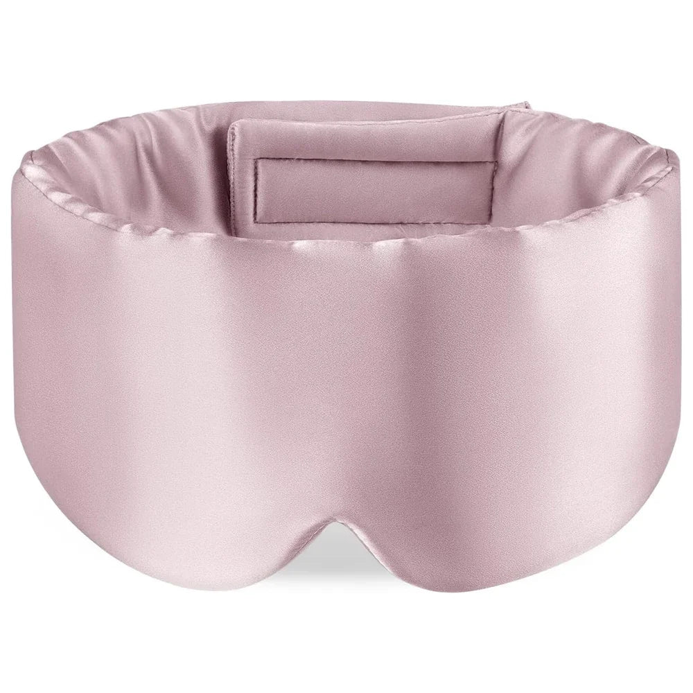 100% Mulberry Silk Sleep Mask, Soft, Padded & Light-Blocking.