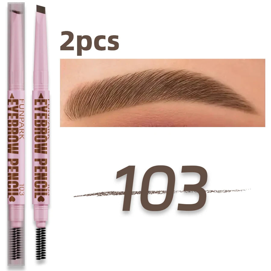 2-in-1 Eyebrow Pencil & Brush Waterproof, Tattoo Effect, Long-Lasting