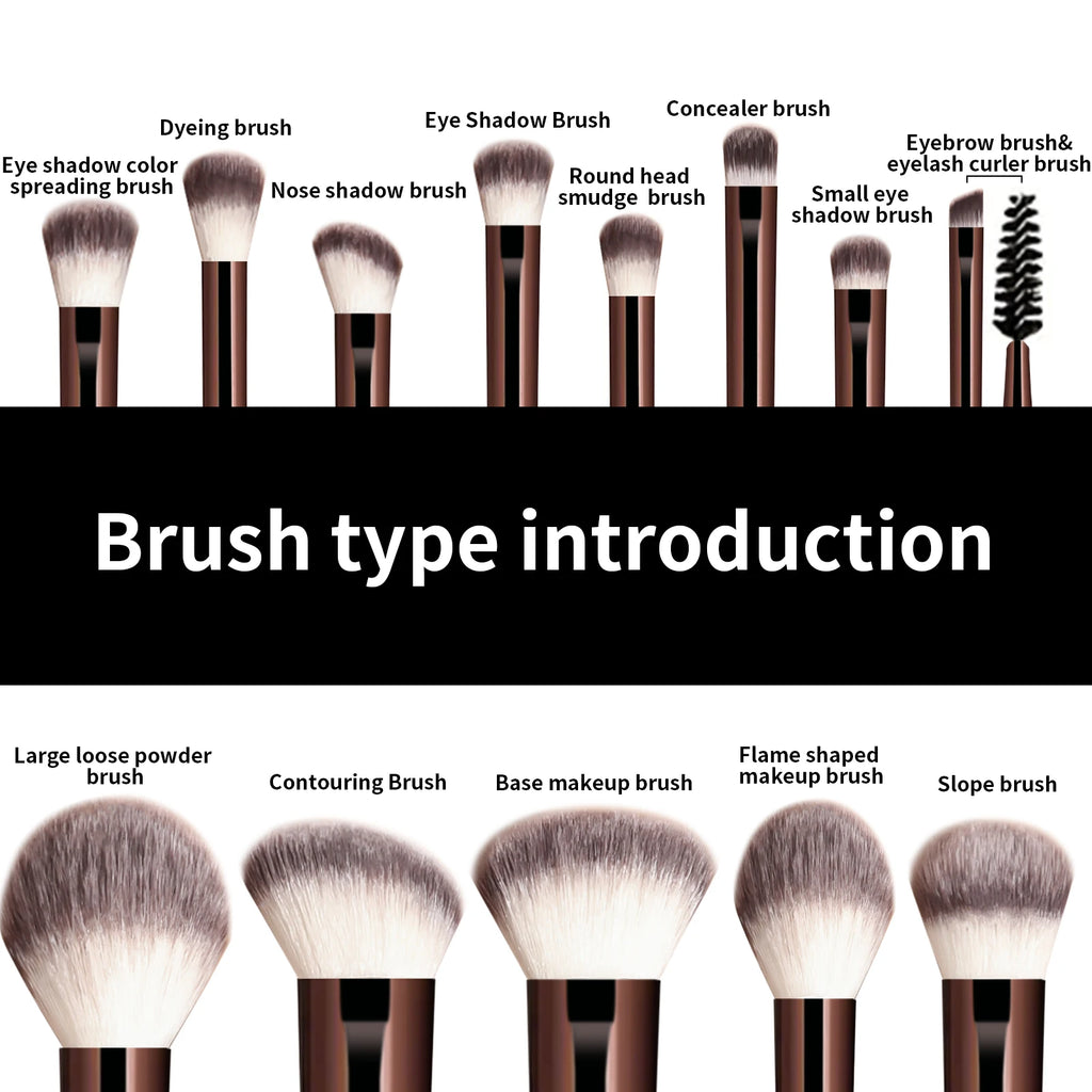 13PCS Makeup Brush Set – Foundation, Concealer, Powder & Eyeshadow