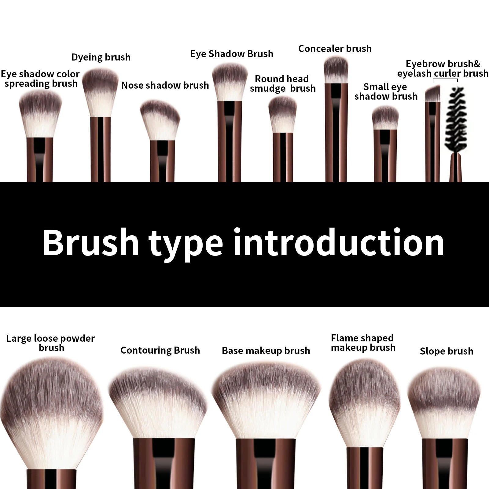13PCS Makeup Brush Set – Foundation, Concealer, Powder & Eyeshadow