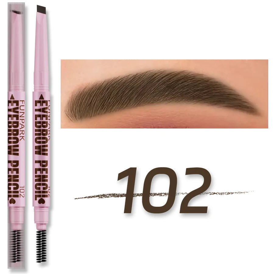 2-in-1 Eyebrow Pencil & Brush Waterproof, Tattoo Effect, Long-Lasting