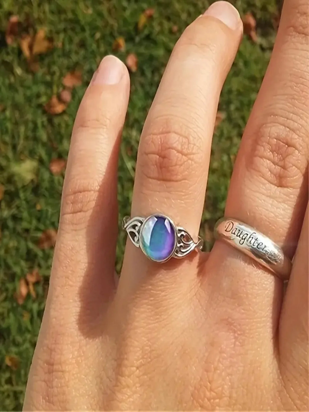 Moon Stone Color Changing Mood Ring,
