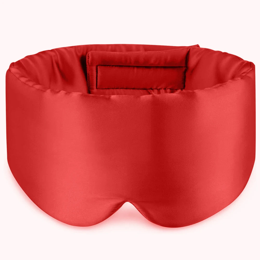 100% Mulberry Silk Sleep Mask, Soft, Padded & Light-Blocking.