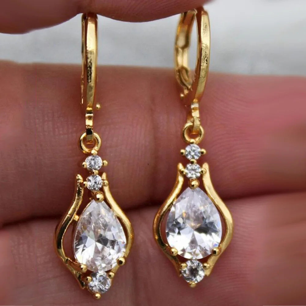 Elegant Multicolor Zircon Drop Earrings for Any Occasion