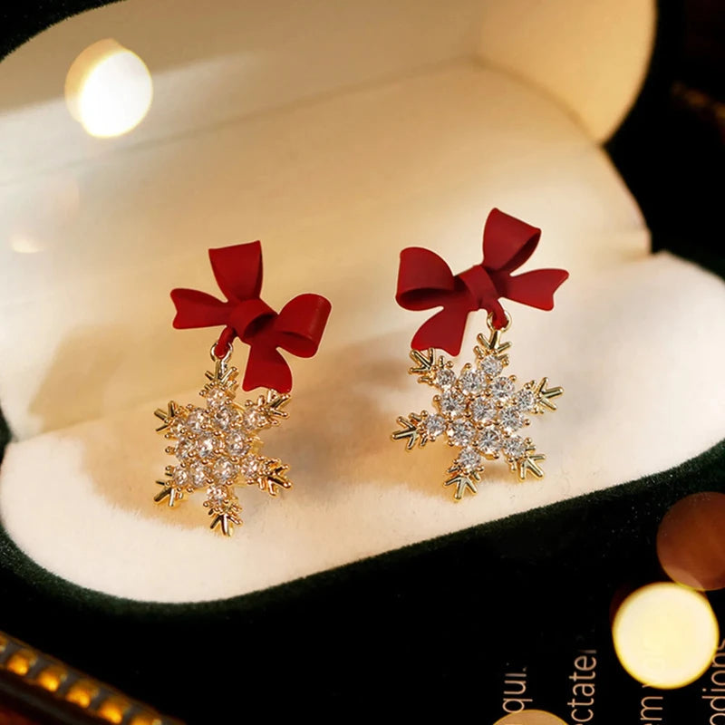 Luxury White Zirconia Earrings Elegant Vintage Style