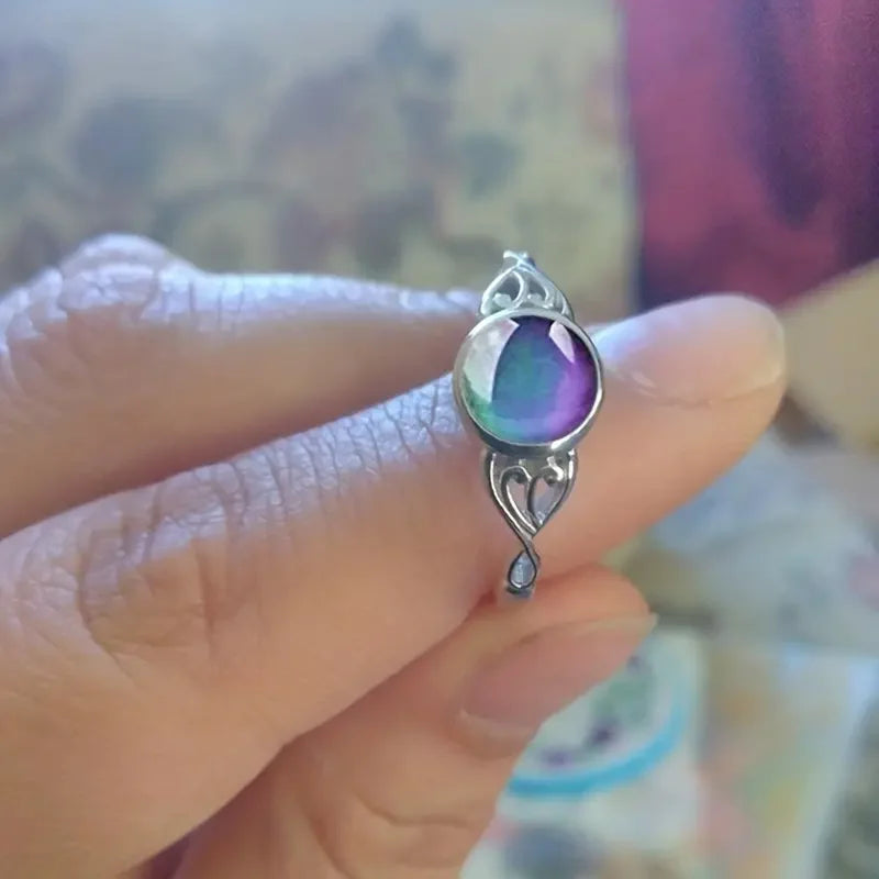 Moon Stone Color Changing Mood Ring,