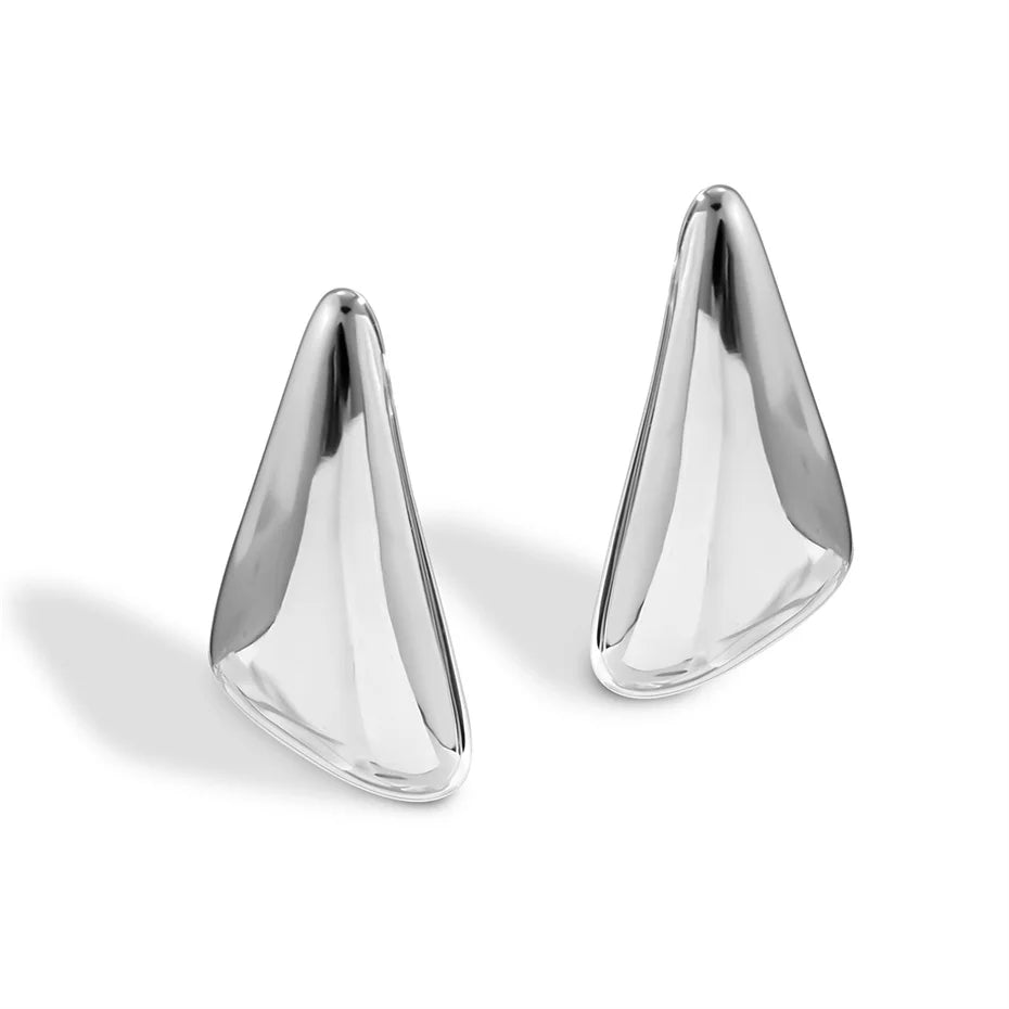 Ingemark Smooth Metal Stud Earrings – Goth Style