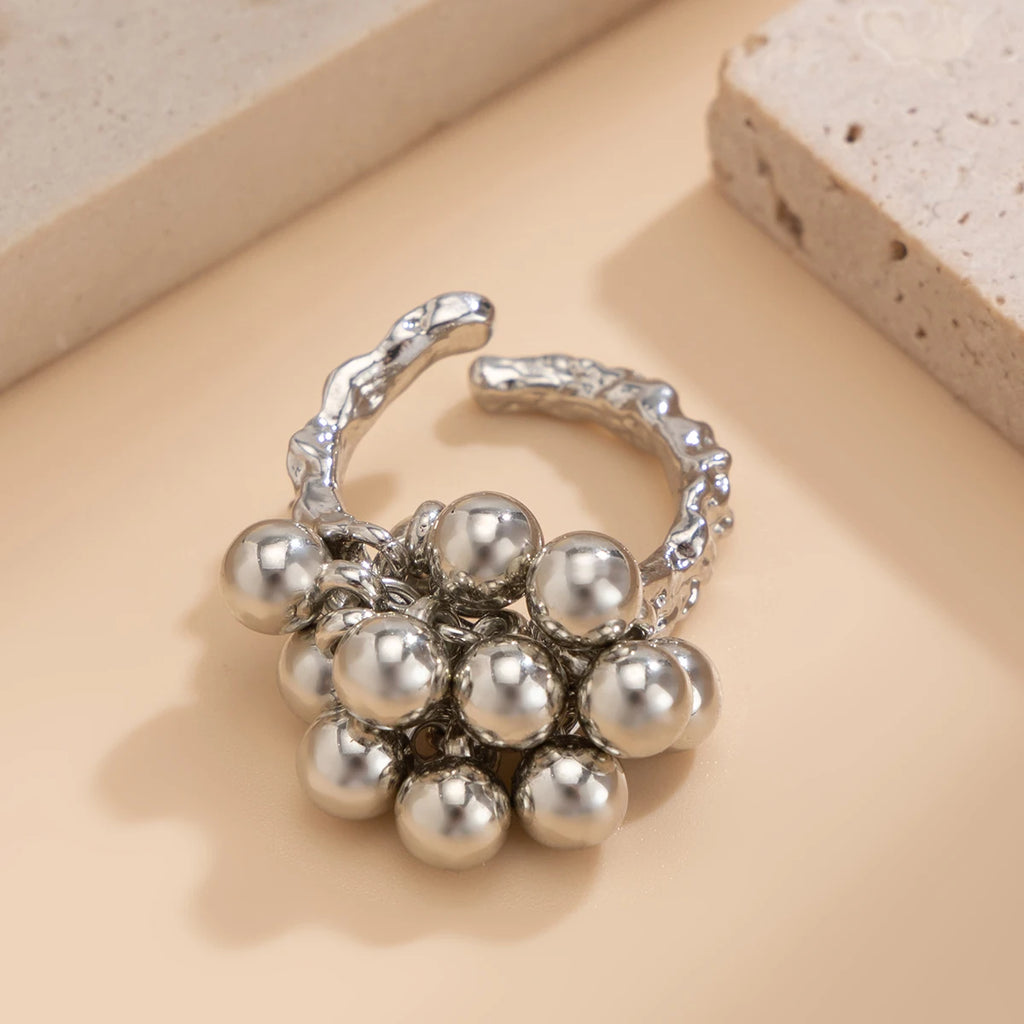 IngeSight.Z Small Ball Open Ring Stylish Unisex Jewelry