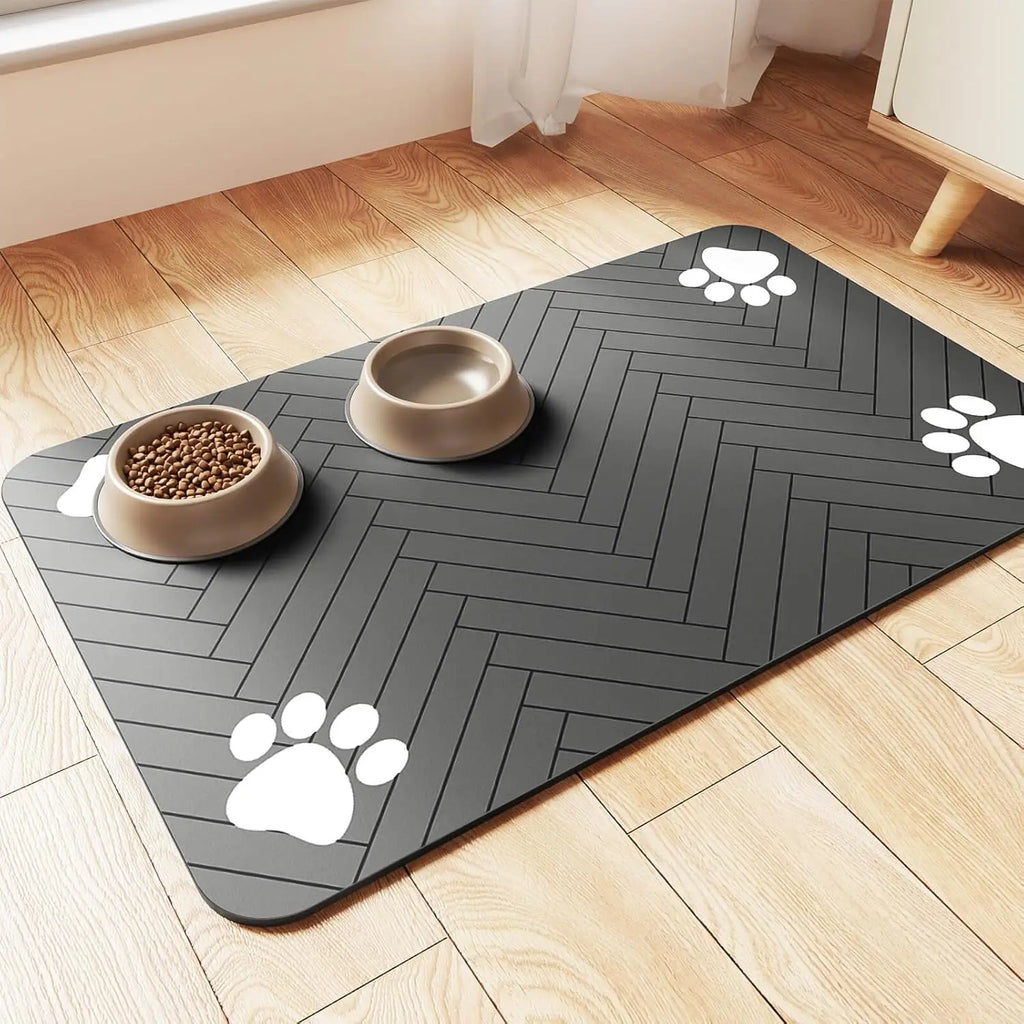 Absorbent Pet Feeding Mat – Waterproof, Quick-Dry for Dog & Cat Bowls