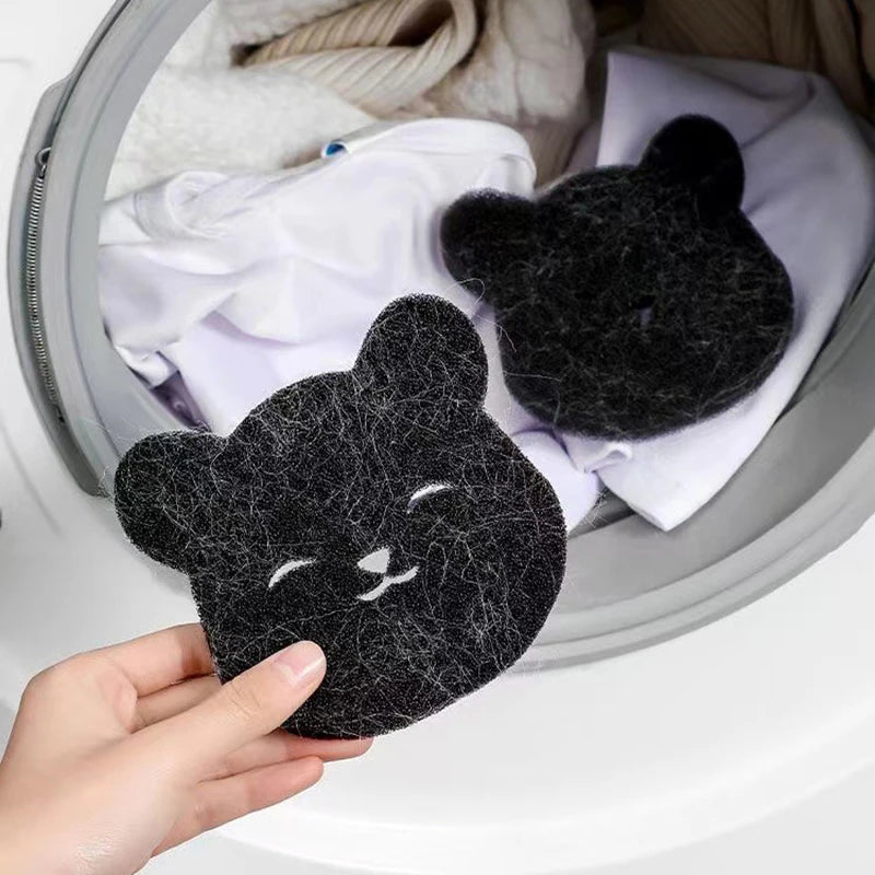 Pet Hair Remover for Laundry, 2 Pack Bear Sponge Laundry Balls – Powerful Lint & Fur Catcher