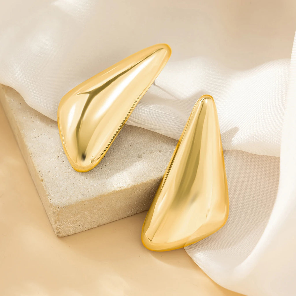 Ingemark Smooth Metal Stud Earrings – Goth Style