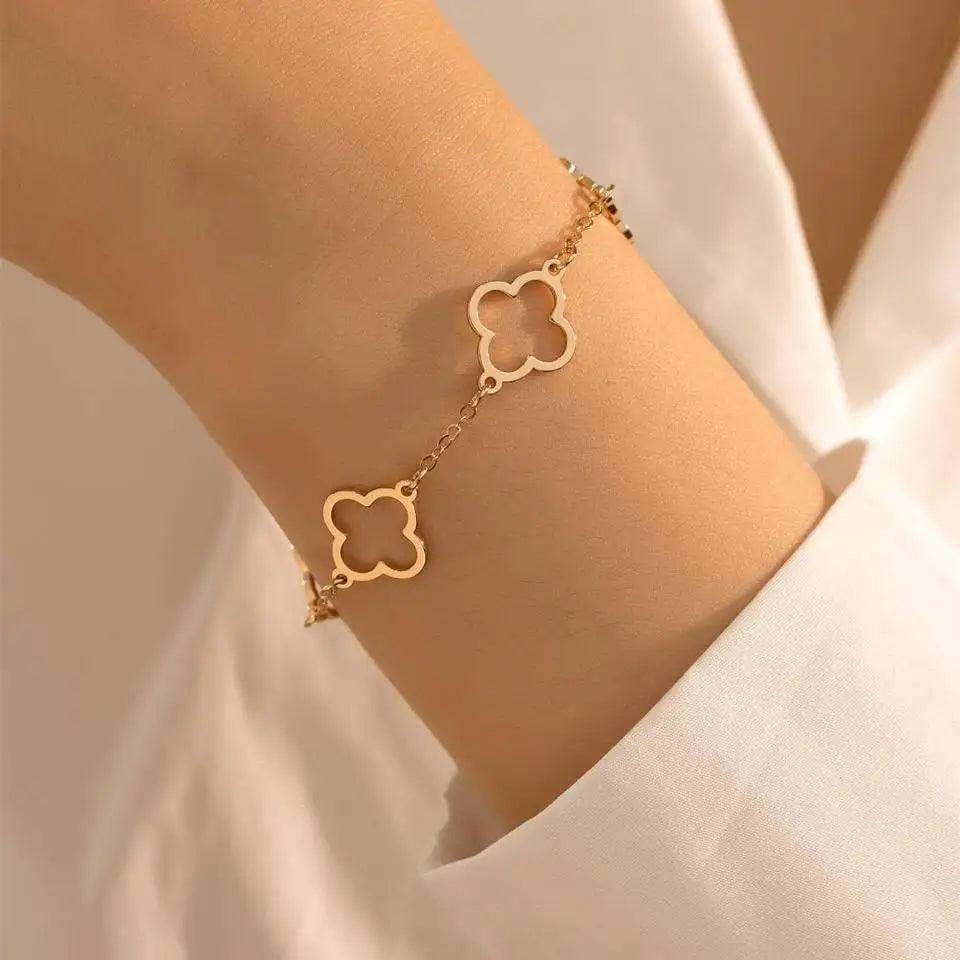 2PCS French Clover Bracelets Hot Selling Jewelry Gift