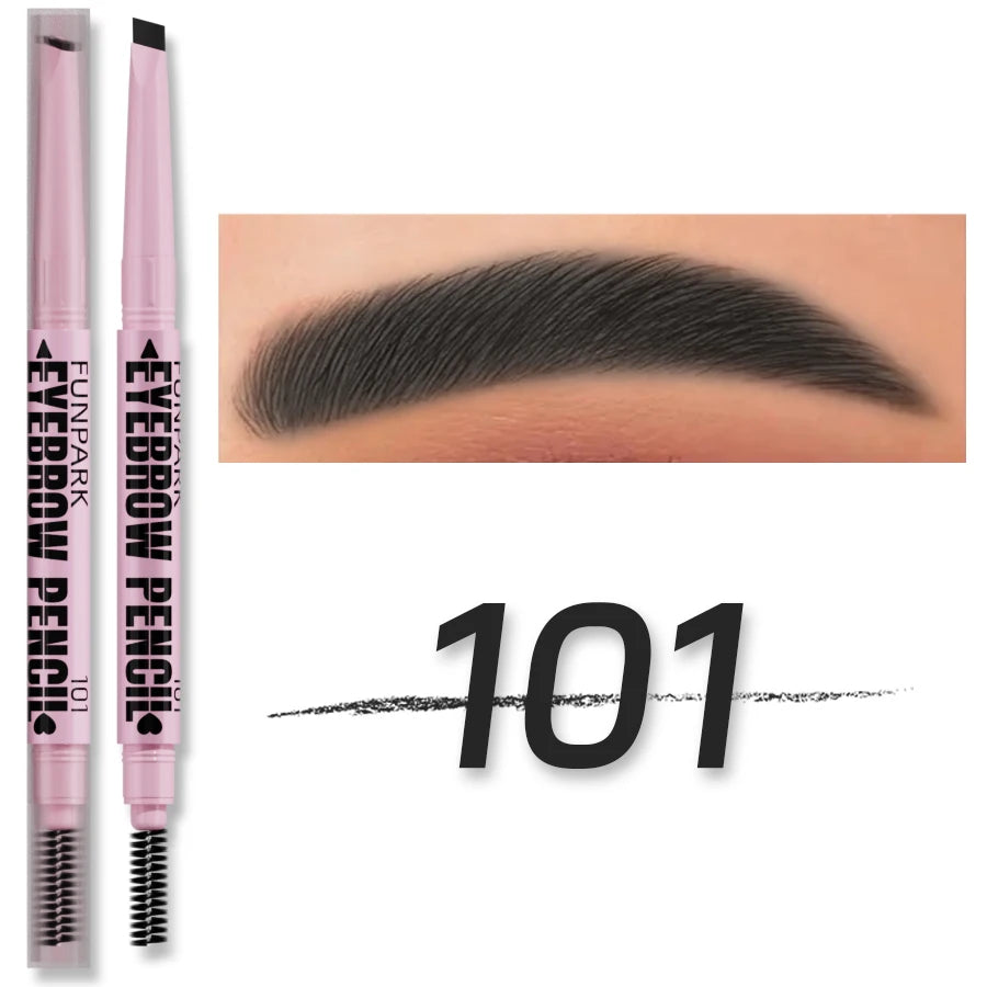 2-in-1 Eyebrow Pencil & Brush Waterproof, Tattoo Effect, Long-Lasting