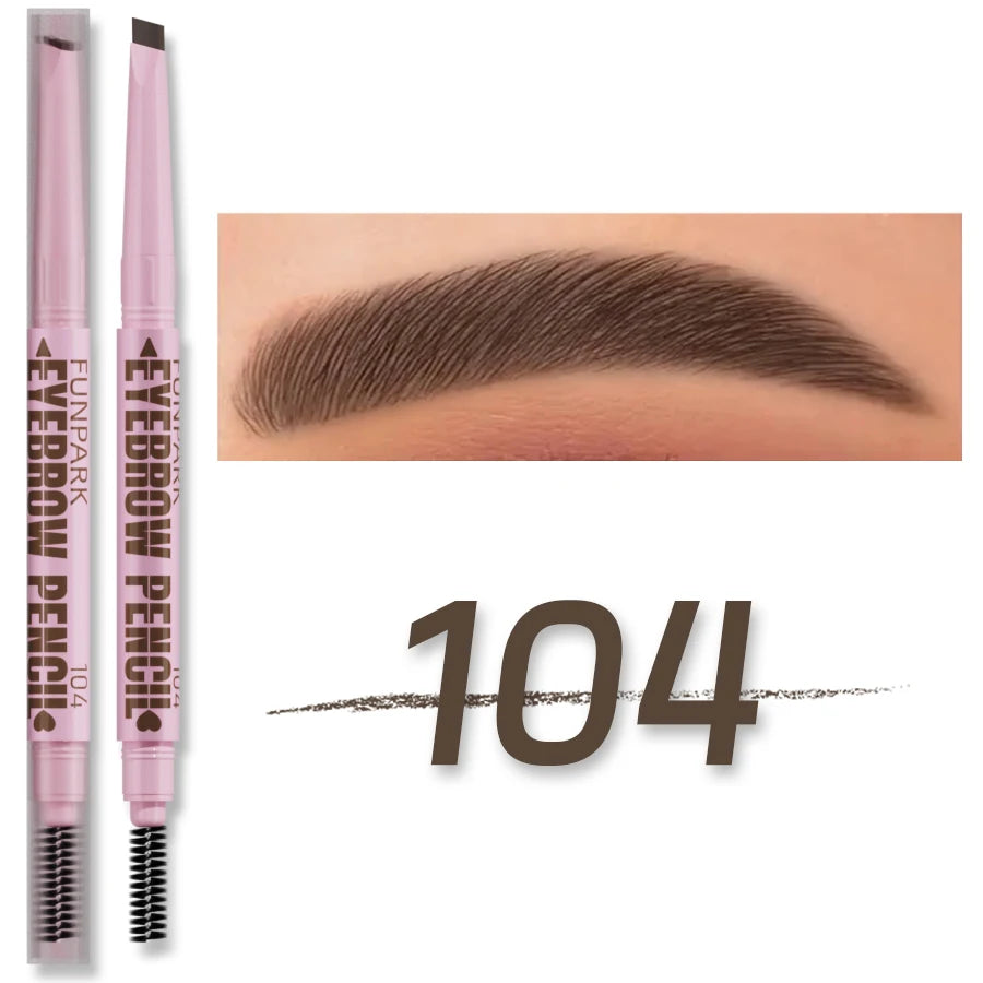 2-in-1 Eyebrow Pencil & Brush Waterproof, Tattoo Effect, Long-Lasting