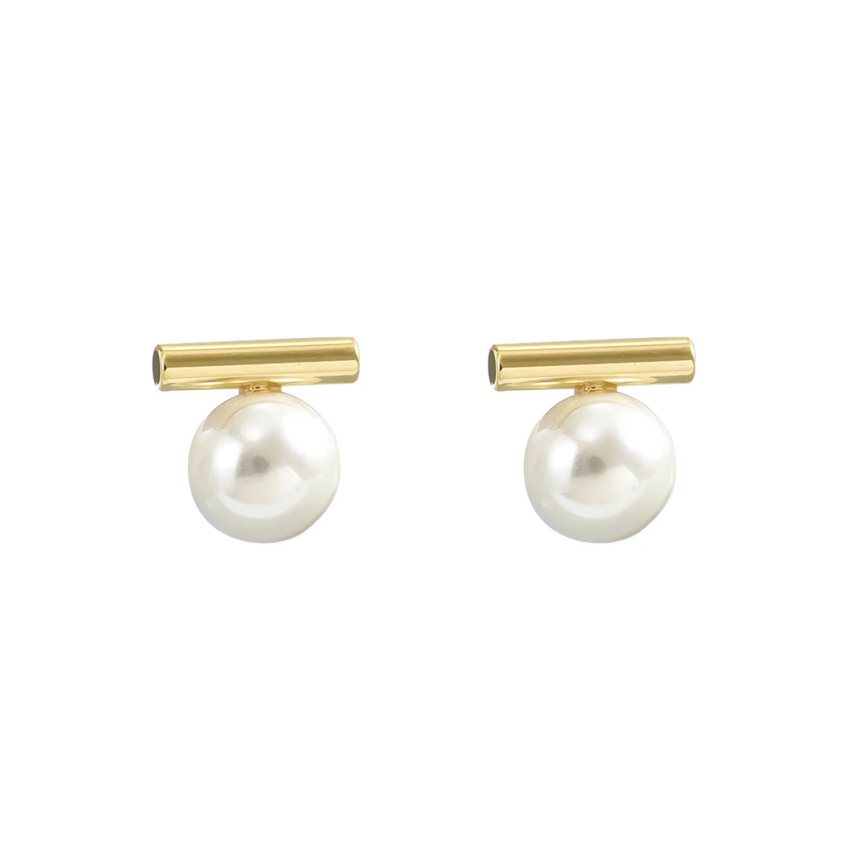Simple Gold Pearl Earrings Fashion Jewelry for Women