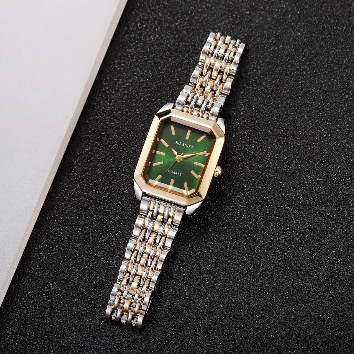 Fashion Rectangle Women’s Steel Strap Quartz Watch (Without Box)