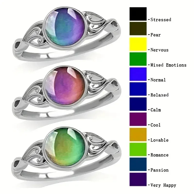 Moon Stone Color Changing Mood Ring,