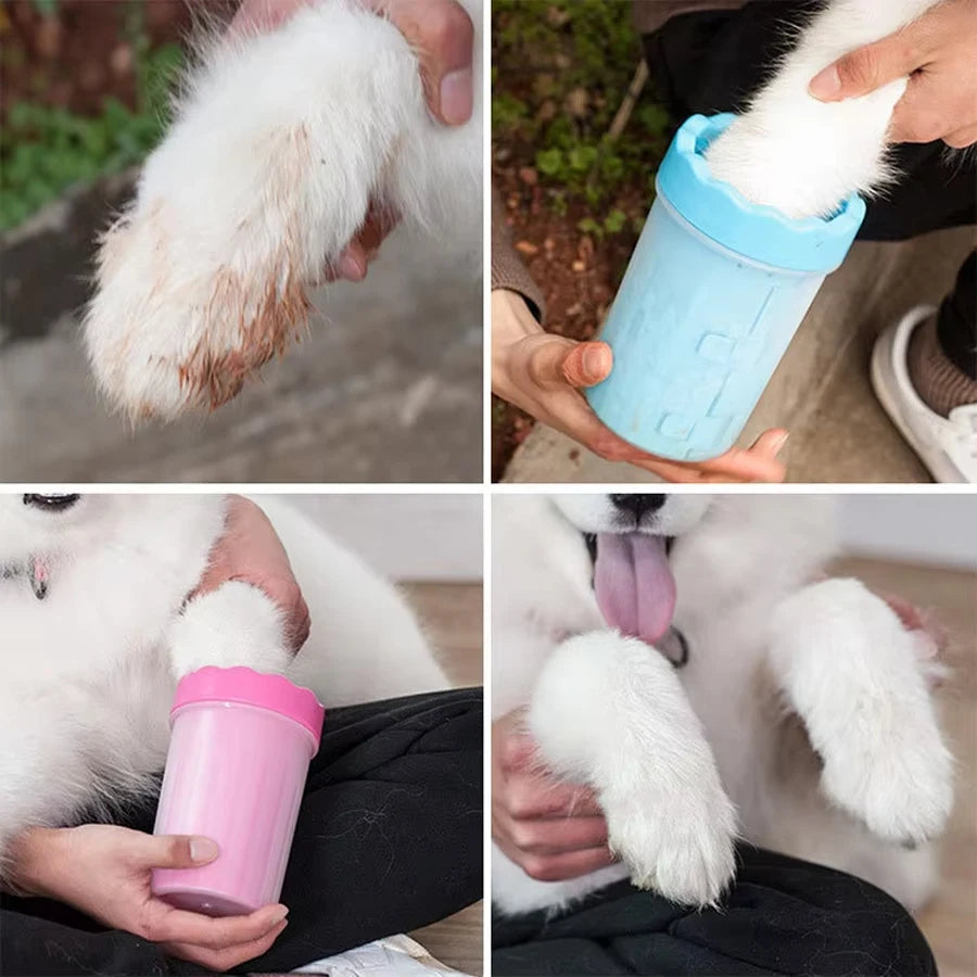Pet Foot Wash Cup Silicone Brush for Easy Dog & Cat Foot Cleaning