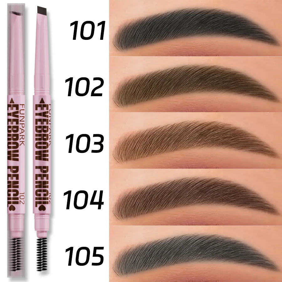 2-in-1 Eyebrow Pencil & Brush Waterproof, Tattoo Effect, Long-Lasting