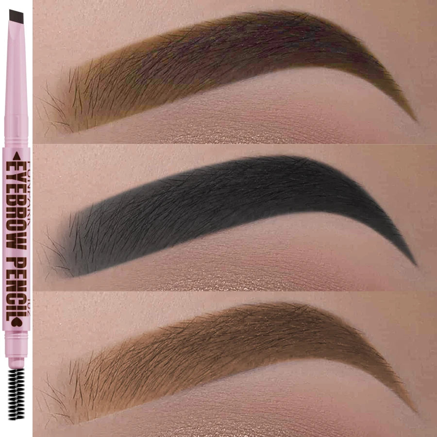 2-in-1 Eyebrow Pencil & Brush Waterproof, Tattoo Effect, Long-Lasting