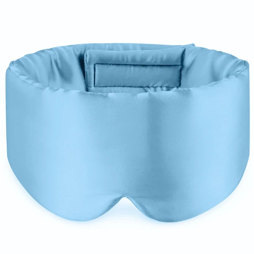 100% Mulberry Silk Sleep Mask, Soft, Padded & Light-Blocking.
