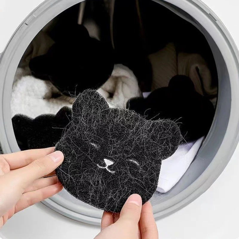 Pet Hair Remover for Laundry, 2 Pack Bear Sponge Laundry Balls – Powerful Lint & Fur Catcher