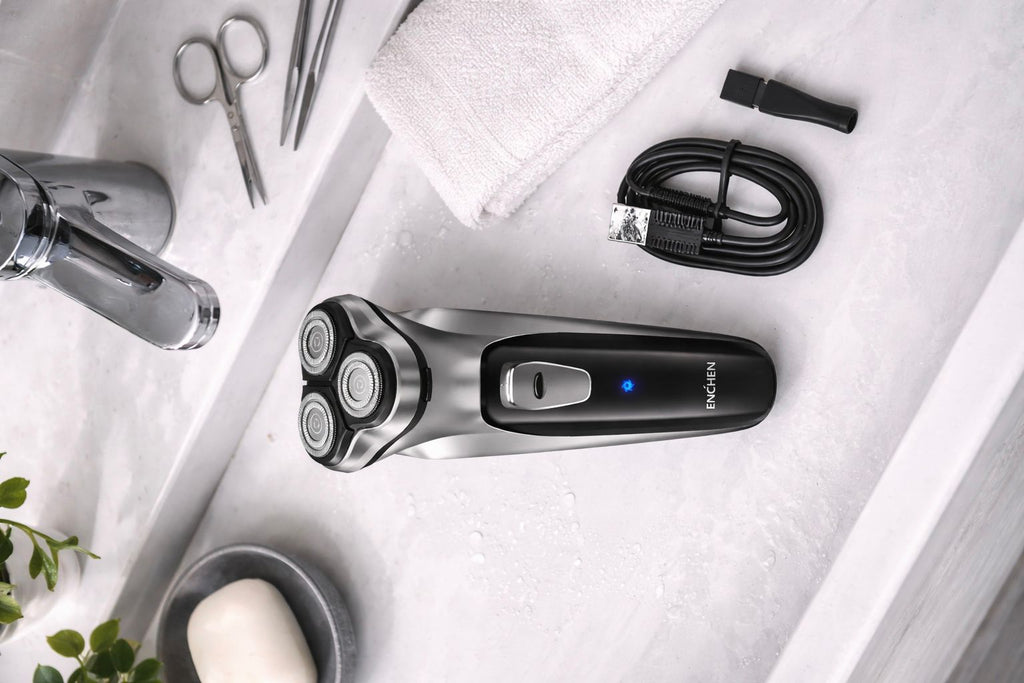 ENCHEN Blackstone 3D Electric Shaver for Men – Ultra-Smooth Shave, Floating Blades, Waterproof, USB-C Fast Recharge