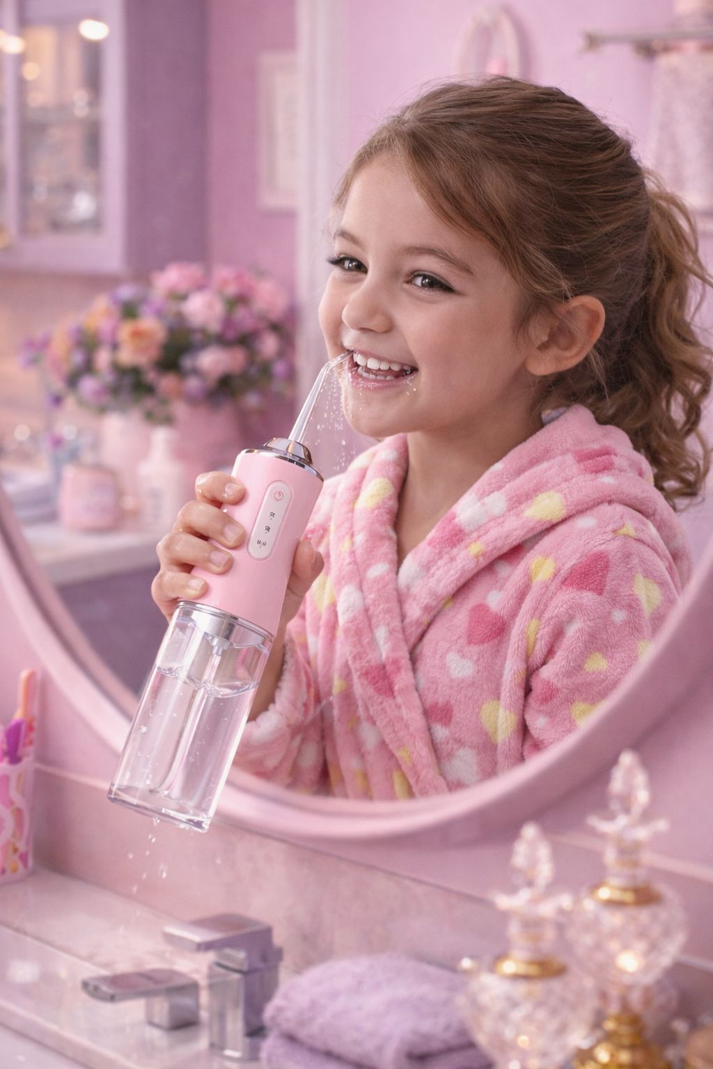 Smart Portable Electric Water Flosser – 4 Jet Tips, 3 Cleaning Modes, Rechargeable