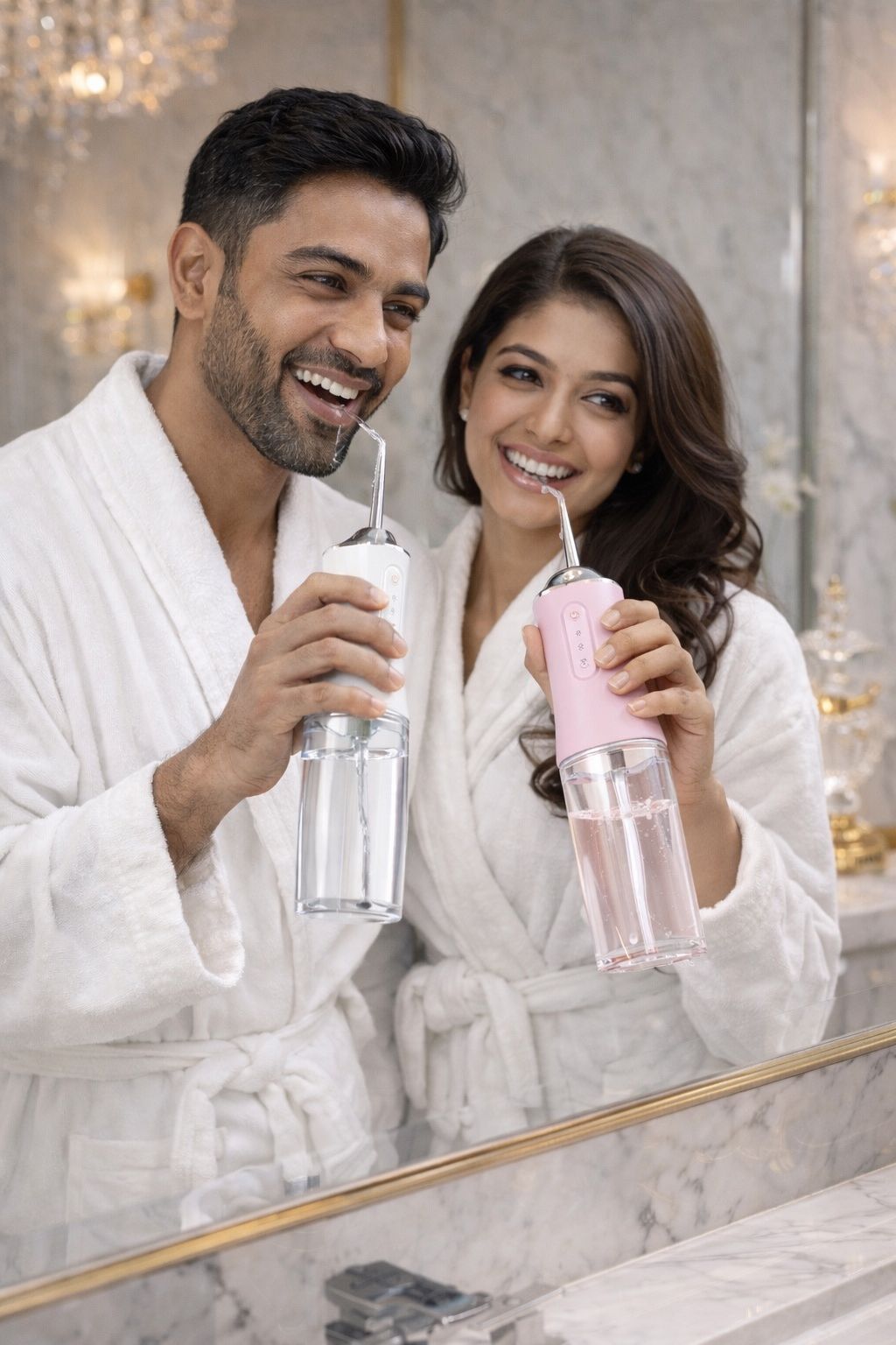 Smart Portable Electric Water Flosser – 4 Jet Tips, 3 Cleaning Modes, Rechargeable