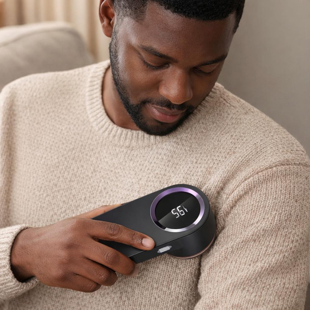 Electric Lint Remover USB Rechargeable with LED Screen – Fabric Shaver for Clothes & Sweaters