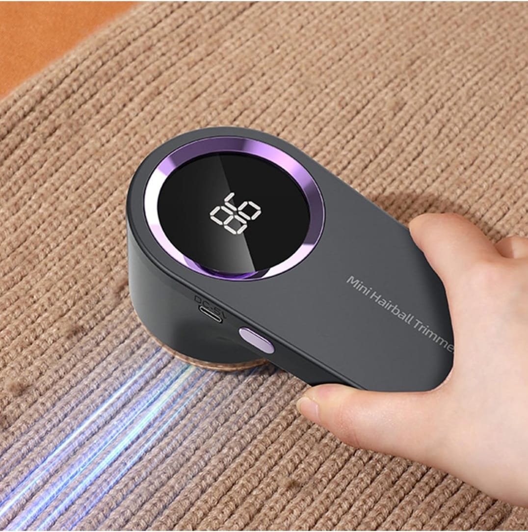 Electric Lint Remover USB Rechargeable with LED Screen – Fabric Shaver for Clothes & Sweaters
