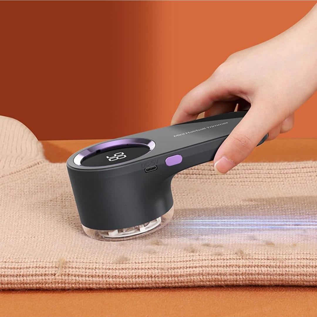 Electric Lint Remover USB Rechargeable with LED Screen – Fabric Shaver for Clothes & Sweaters