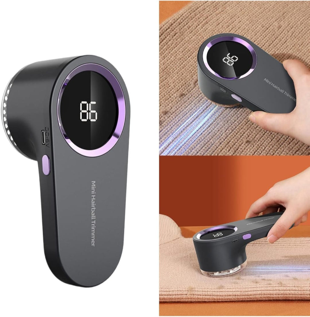 Electric Lint Remover USB Rechargeable with LED Screen – Fabric Shaver for Clothes & Sweaters